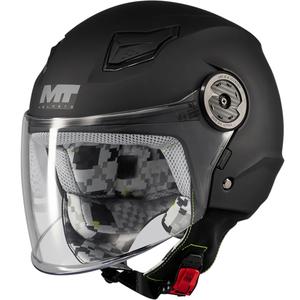Kinder-Motorradhelm MT Lite Pure A1, offen, mattschwarz