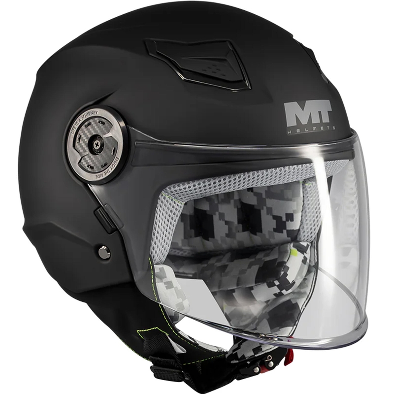 Kinder-Motorradhelm MT Lite Pure A1, offen, mattschwarz