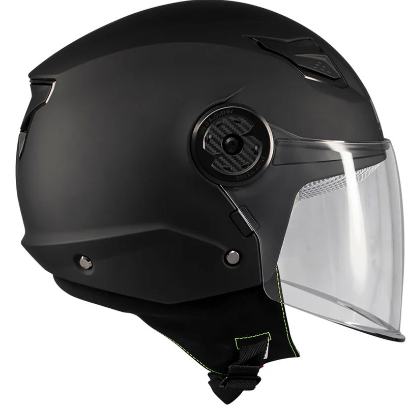 Kinder-Motorradhelm MT Lite Pure A1, offen, mattschwarz