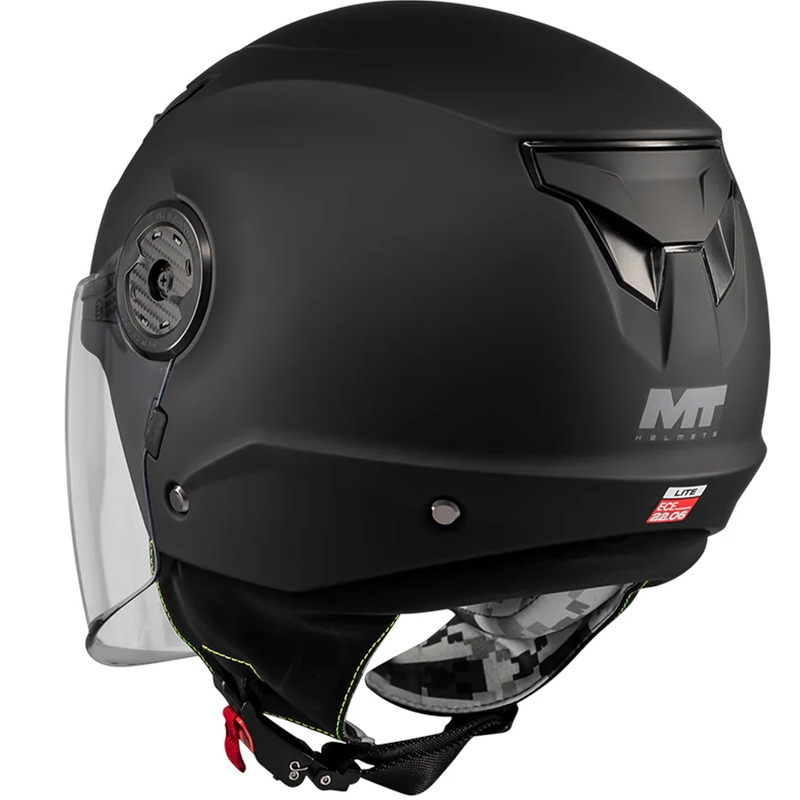 Kinder-Motorradhelm MT Lite Pure A1, offen, mattschwarz