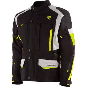 Motorradjacke Street Racer Hilax schwarz-grau-fluogelb