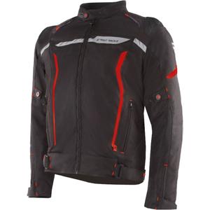 Motorradjacke Street Racer Flex EVO schwarz-rot