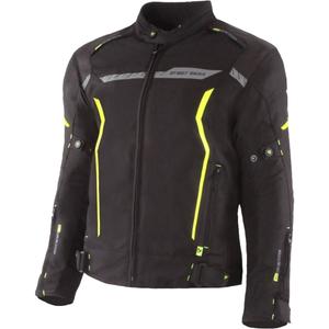 Street Racer Flex Motorradjacke Schwarz-Fluogelb