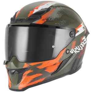 NOX Exklusiv Goliath Cut&#39;D Integralhelm für Motorräder, mattes Khaki-Orange