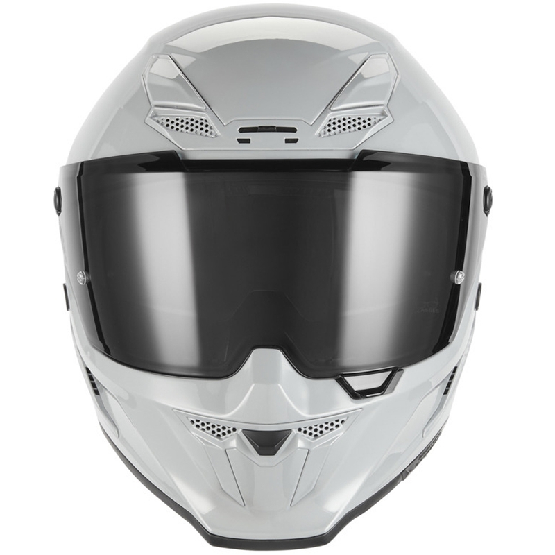NOX Exclusive Goliath Integralhelm für Motorräder, grau-weiß