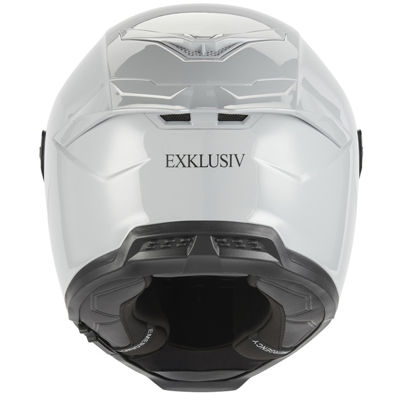 NOX Exclusive Goliath Integralhelm für Motorräder, grau-weiß
