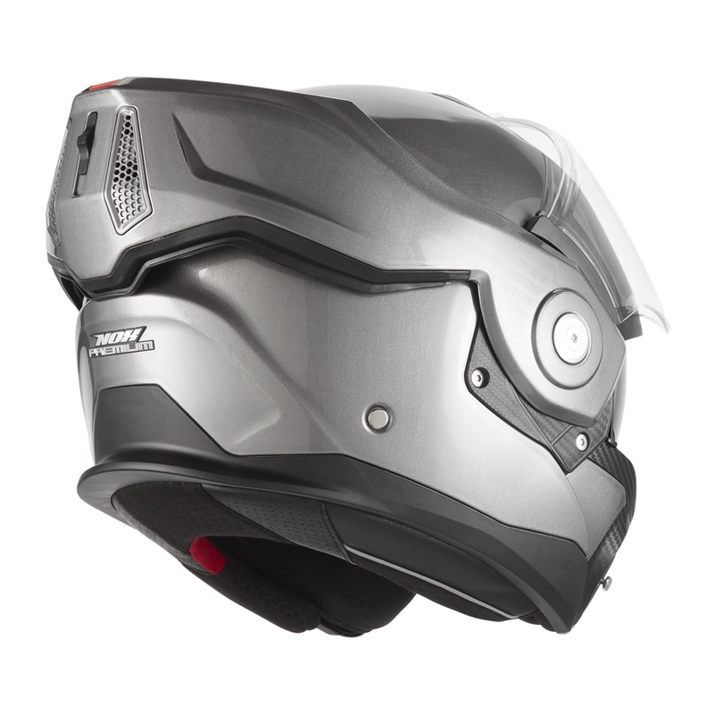 NOX PREMIUM Spinner Klapphelm für Motorräder, mattes Titan
