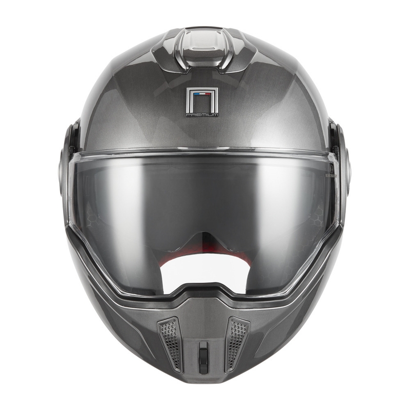 NOX PREMIUM Spinner Klapphelm für Motorräder, mattes Titan