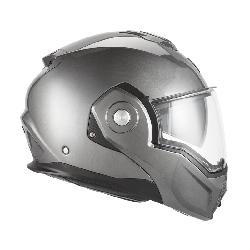 NOX PREMIUM Spinner Klapphelm für Motorräder, mattes Titan