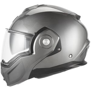 NOX PREMIUM Spinner Klapphelm für Motorräder, mattes Titan