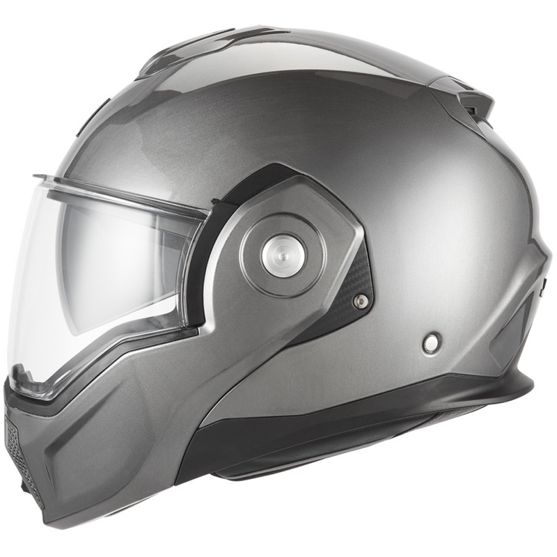NOX PREMIUM Spinner Klapphelm für Motorräder, mattes Titan
