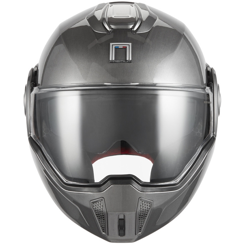 NOX PREMIUM Spinner Klapphelm für Motorräder, mattes Titan