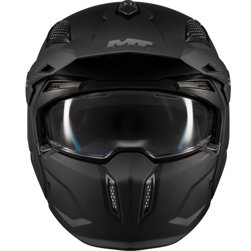 Modularer Motorradhelm MT Streetfighter SV S Pure A1 matt schwarz