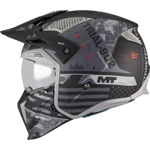 Modularer Motorradhelm MT Streetfighter SV S Belic B2 matt schwarz-grau
