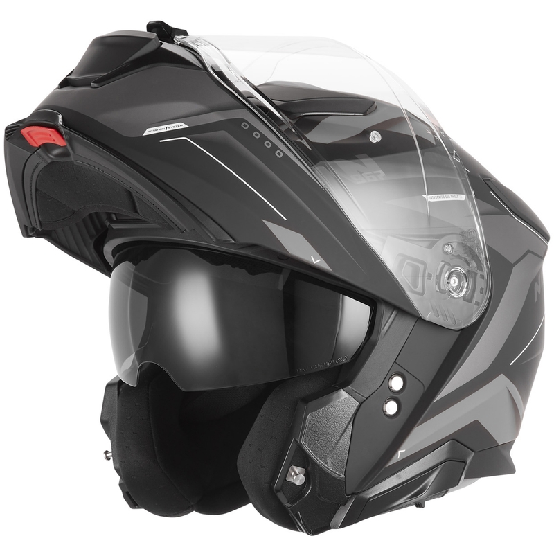 Klappbarer Motorradhelm NOX N967 Conquer, matt schwarz-silber