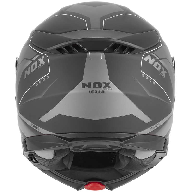 Klappbarer Motorradhelm NOX N967 Conquer, matt schwarz-silber
