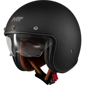 Offener Motorradhelm MT Lemans 2 SV S Pure A1 matt schwarz