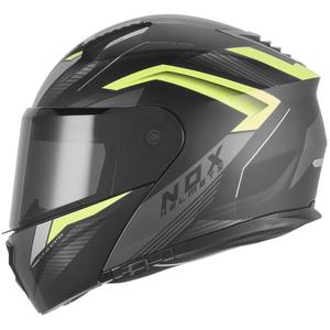 Klappbarer Motorradhelm NOX N968 Shift, matt schwarz-fluoreszierend gelb