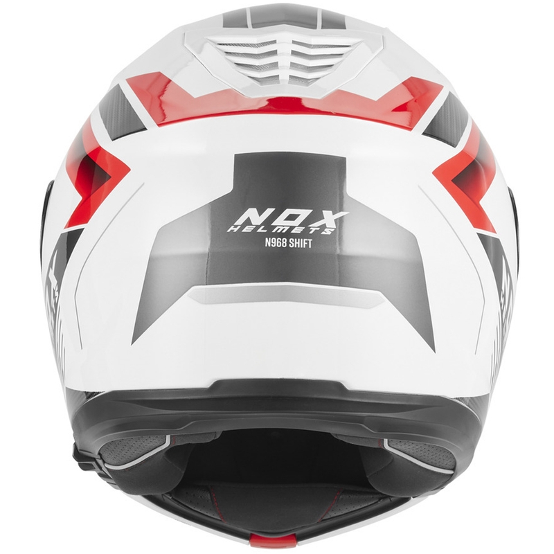Klappbarer Motorradhelm NOX N968 Shift weiß-rot