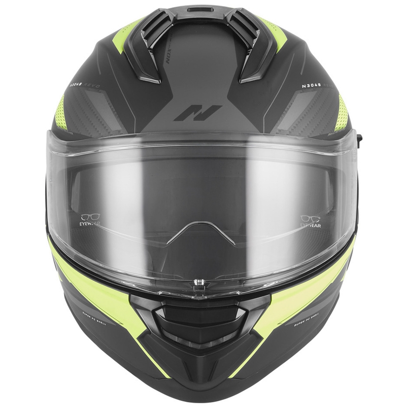 Integralhelm NOX N304-S REVO matt schwarz-fluoreszierend gelb