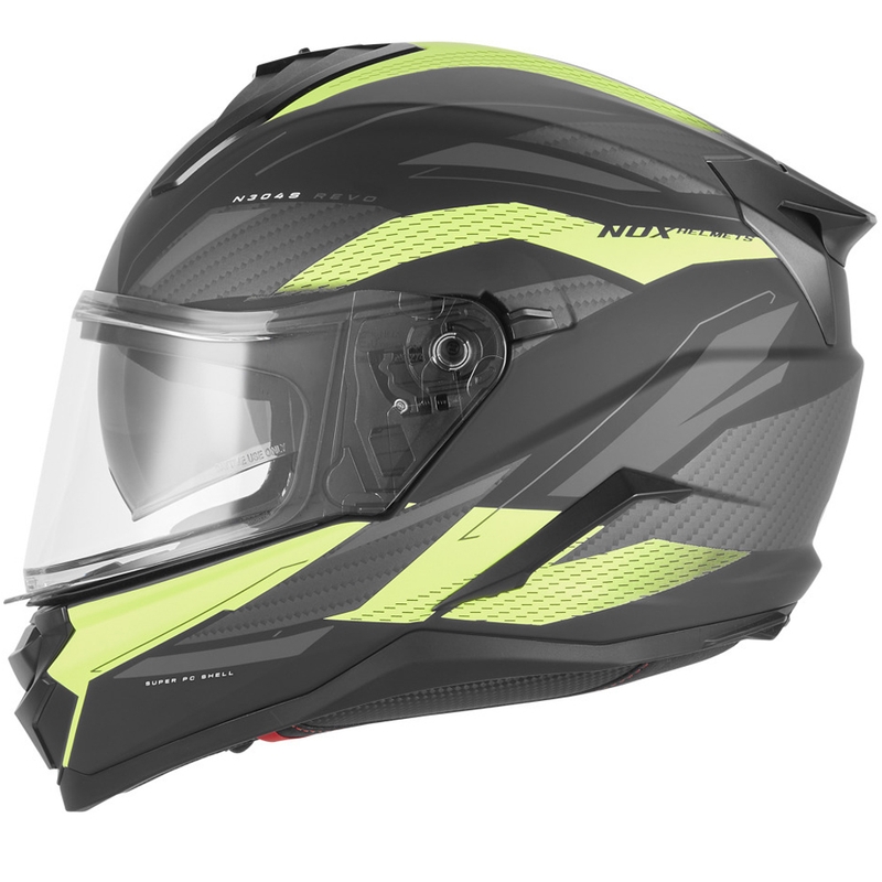 Integralhelm NOX N304-S REVO matt schwarz-fluoreszierend gelb