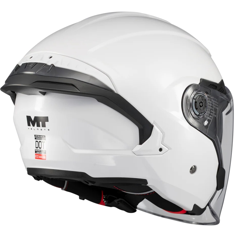 Offener Motorradhelm MT Cosmo SV Pure A0 weiß