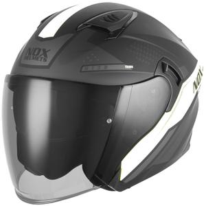 Offener Motorradhelm NOX N130 EKTO matt schwarz-weiß