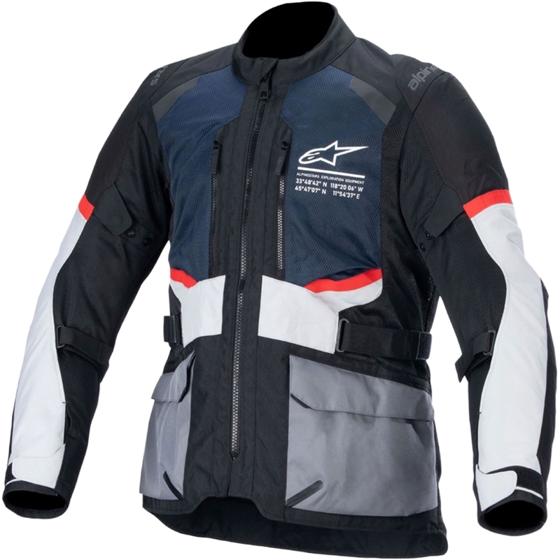 Motorradjacke Alpinestars Andes Drystar dunkelblau-schwarz-hellgrau