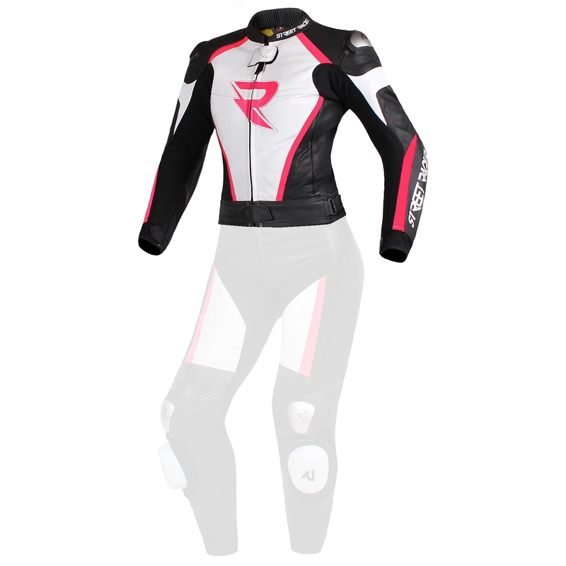 Women's Jacket Street Racer Kiara schwarz-weiß-fluo rosa Ausverkauf