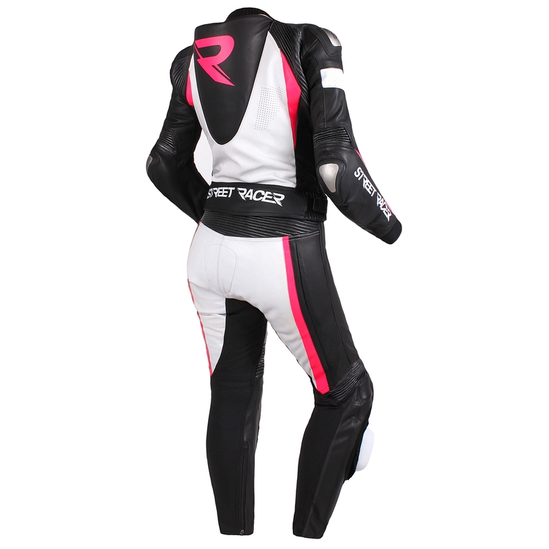 Women's Jacket Street Racer Kiara schwarz-weiß-fluo rosa Ausverkauf