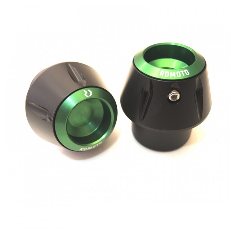 Crash protectors RDMOTO schwarz with green caps