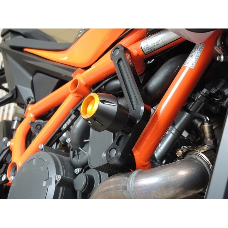Crash protectors RDMOTO schwarz with green caps