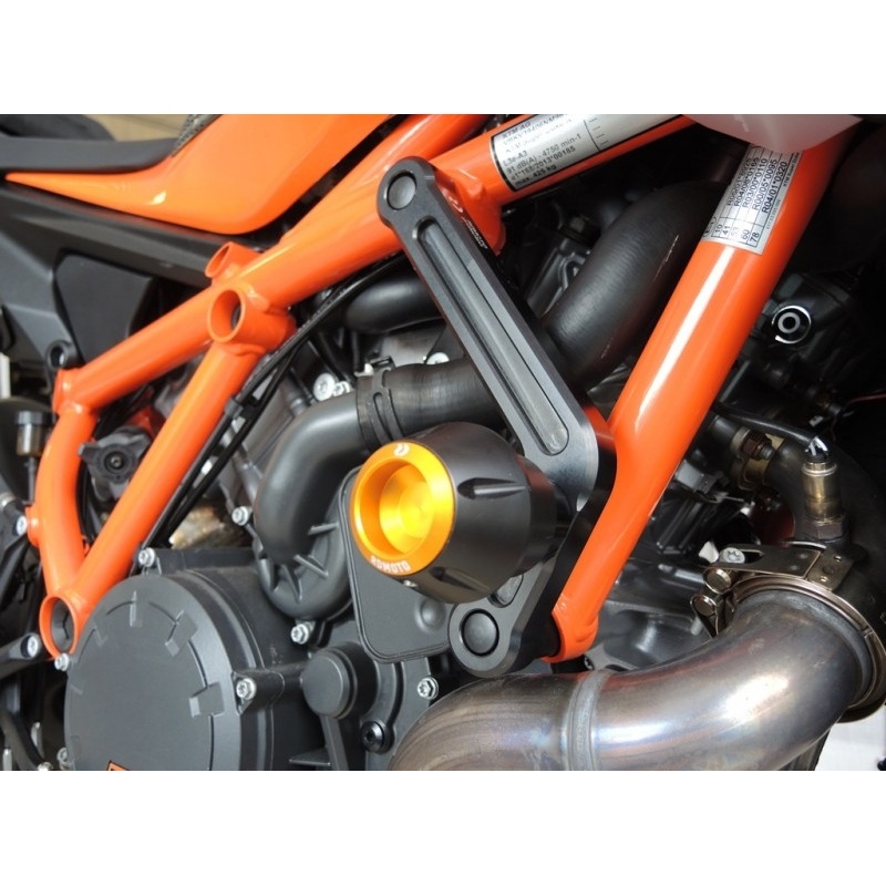 Crash protectors RDMOTO schwarz with green caps