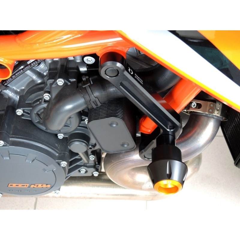 Crash protectors RDMOTO schwarz with green caps