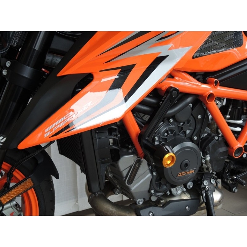 Crash protectors RDMOTO schwarz with green caps