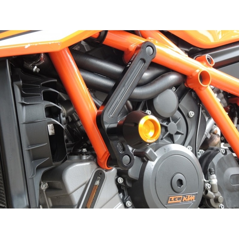 Crash protectors RDMOTO schwarz with green caps