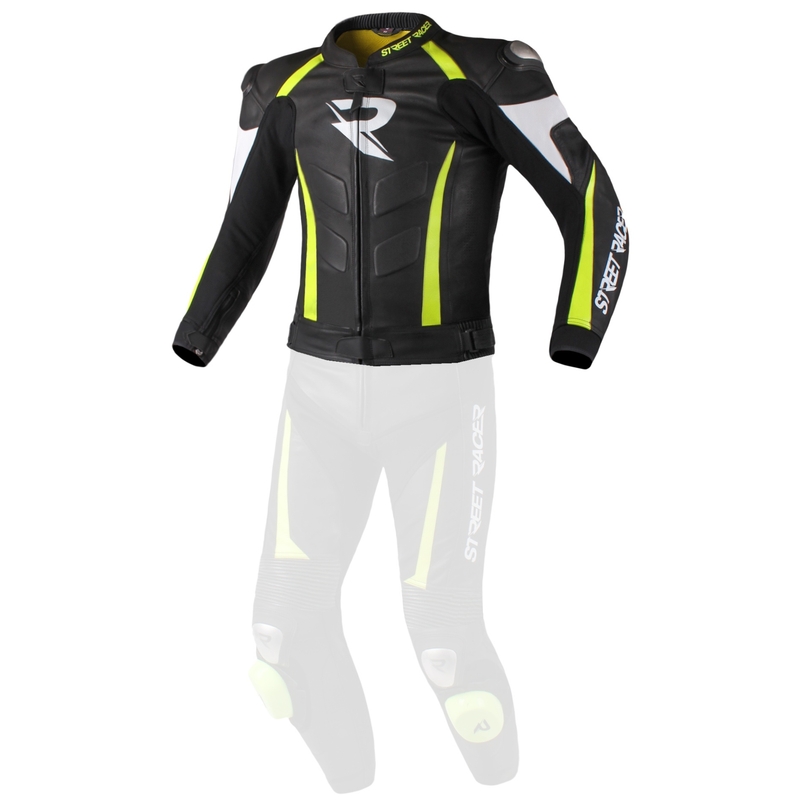Men's Street Racer Fasttrack Jacke schwarz-weiß-fluo gelb Ausverkauf