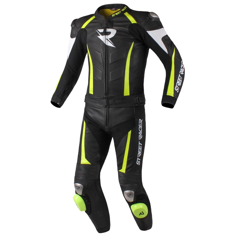 Men's Street Racer Fasttrack Jacke schwarz-weiß-fluo gelb Ausverkauf