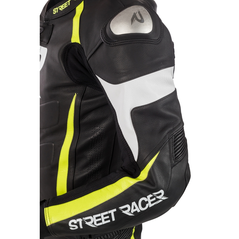 Men's Street Racer Fasttrack Jacke schwarz-weiß-fluo gelb Ausverkauf