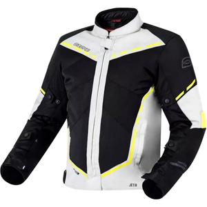 Motorradjacke Ozone Jet II grau-schwarz-fluorgelb Ausverkauf