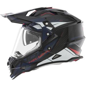 Enduro-Motorradhelm NOX N312 Track blau-rot
