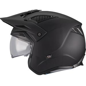 Offener Trial-Motorradhelm MT District SV S Pure A1 matt schwarz
