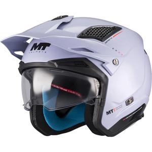 Offener Trial-Motorradhelm MT District SV S Soul C17 grau-schwarz