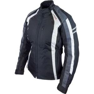 Damen Motorradjacke Roleff Venedig schwarz-grau-weiß
