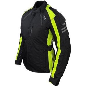 Damen Motorradjacke Roleff Venedig schwarz-fluogelb