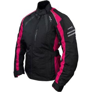 Damen Motorradjacke Roleff Venedig schwarz-pink