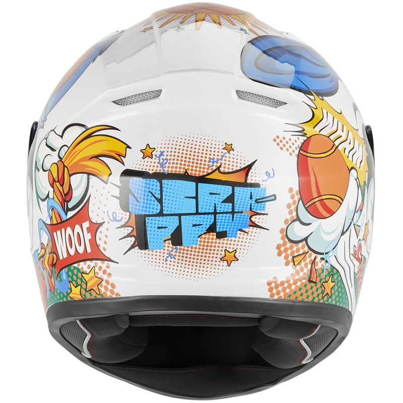 NOX N731 Scrappy Kinder-Integralhelm, weiß-mehrfarbig