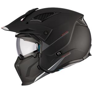 Offener Helm mit Maske MT Streetfighter SV S Solid A1 schwarz matt mit Iridium-Visier - II. Qualität