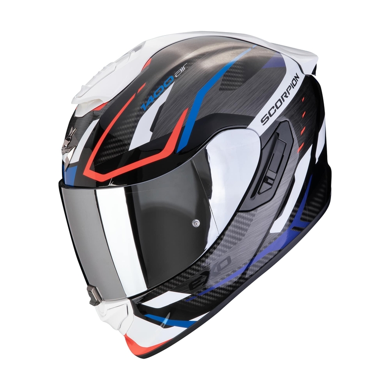 Scorpion EXO-1400 EVO II AIR ACCORD Integralhelm, schwarz-blau-weiß, im Angebot - 2. Wahl Ausverkauf - II. Qualität