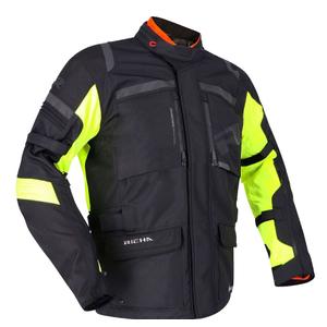 RICHA Brutus GTX Motorradjacke schwarz-fluoreszierend gelb, Sonderangebot - 2. Wahl Ausverkauf - II. Qualität